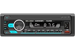 BELSON Autoradio Bluetooth Radio FM 4x45W con 2 USB para Carga y reproducción simultánea, Manos Libres Blueooth 5.0. para Llamadas y mandar música Control Remoto y Reproductor de MP3 USB.