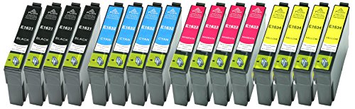 16 XL Druckerpatronen Schwarz, Cyan, Magenta, Yellow ersetzen Epson T1631 T1632 T1633 T1634 Nr.16 Nr.16XL geeignet z.B. für Epson WorkForce WF-2010, WF-2510, WF-2520, WF-2530, WF-2540, WF-2630, WF-2650, WF-2660, WF-2750, WF-2760