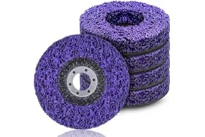 ETIEVORT 5 Piezas Discos de Limpieza, 125 mm Discos de Limpieza para Amoladora Angular, CSD disco para Amoladora Angular para Eliminación Oxido Pintura Descamación (Violet)