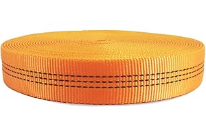 NewDoar Correa de nailon de 2,5 cm con certificación CE UIAA, correa de escalada tubular, correa resistente para rescate, escalada, arneses, trabajo en roca y extinción de incendios