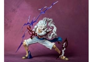 Miotlsy Anime Luffy Gear 5 Figur, Monkey D Ruffy Sonnengott Anime Figuren Statue beliebte Model Actionfigur Collectibles Spielzeug Ornamente Sammlung Modell für Schreibtische, Autoinnenräume 18CM