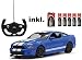 Produktbild RC Ford Mustang Shelby GT500 - Blau oder Rot - Maßstab: 1:14 - LED-Licht - ferngesteuert, inkl. Allen Batterien - RTR - Lizenz-NACHBAU (BLAU 27MHz)