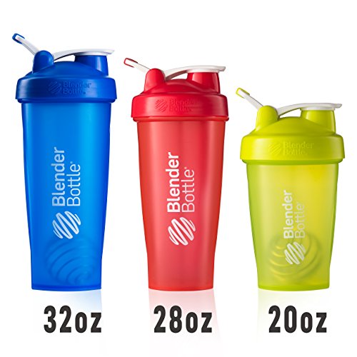 BlenderBottle Classic Loop Shaker / Eiweiß Shaker / Diät Shaker / Protein Shaker mit Blenderball blau 590ml Fassungsvermögen, skaliert bis 400 ml - 7