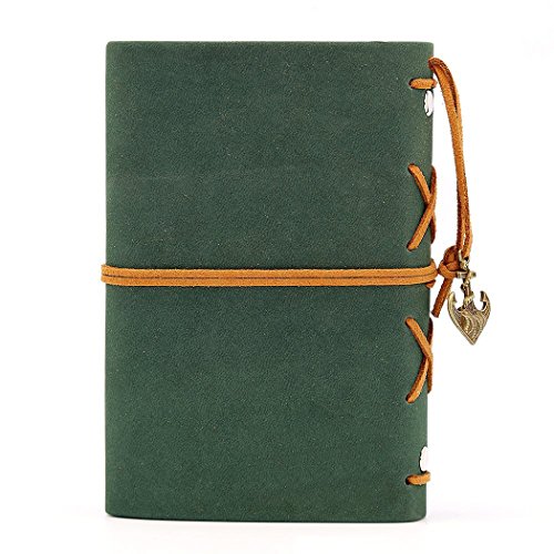 Tinksky Vintage Notizbuch klassische PU Leder Cover Journal Notebook Retro Spirale Ringbuch Tagebuch - 7