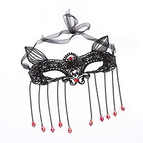 leenBonnie Prom Lace Fringe Crystal Bella Fox Mask Affascinante Maschera Kh-3643woman Velo Festa in Maschera per Costume in Maschera