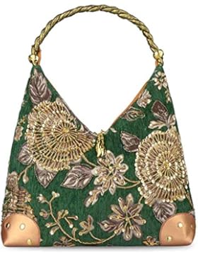 2018 Frühling Blume Stickerei Tasche Retro Stil Tasche Perle Bestickte Handtasche Einzelner Schulterbeutel Weiblichen...