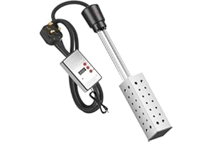 Tianbi Electric Immersion Water Heater, Bucket Water Heater, Household High Power Submersible Pool Bathtub Heater with Thermostat,Auto Shutoff