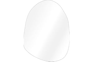 Navaris Duże lustro ścienne bez ramy – dekoracyjne lustro do zawieszenia, 75 x 55 cm, do łazienki, korytarza, toalety, duże, asymetryczne, duże lustro dekoracyjne, owalne wzornictwo