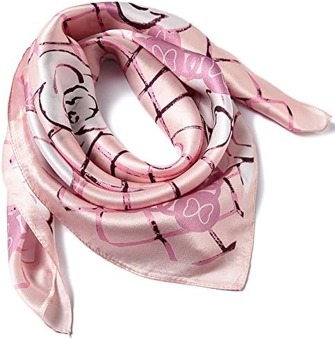 PenGreat Square Scarf Salutto Women Square Satin Headscarf Paisley Neckerchief Kerchief