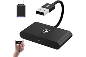 Carplay Wireless Adapter, Wuudi Apple Carplay Wireless Adapter Dongle konvertiert kabelgebunden zu drahtlos, Auto Apple CarPlay schnell und einfach zu verwenden Fit für Autos von iOS 12 und Höher