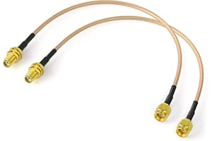 Bingfu Câble SMA Rallonge Antenne 4G 30cm Adaptateur de SMA Male à Support de Cloison Femelle RG316 pour Routeur Cellulaire Gateway Modem 4G LTE Radioamateur SDR Récepteur de Clé USB, Paquet de 2