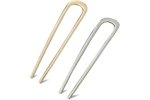 YITEXIN 2Colors Plus-Size Vintage Metal U-shaped Hairpin for Longer and Thicker Hair, Metal Hair Fork, Updo Hair Sticks, Metal Hair Sticks, Hair Chignon Pins (2Colors)