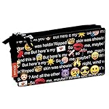 Material de alta calidad Emoji- Estuche portatodo Triple Plano, 22 x 12 x 4 cm (Montichelvo 54231)