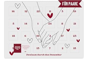‎THINGS OF HAPPINESS Adventskalender für Paare | 24 Türchen mit Fragen & Aufgaben für mehr Nähe | Liebevoller Paar Kalender für Erwachsene | Geschenk für Freund, Freundin oder Ehepartner | Zweisamkeit erleben
