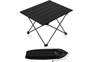 Zumhigh Folding Camping Table, Portable Camping Table Foldable with Carrying Bag Small Compact Picnic Aluminum Table for Dining, Cutting, Cooking, Picnic, Outdoor, Beach, Hiking, Fishing, Barbecue