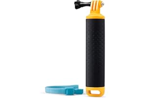 MEET-SHOP Schwimmer Handgriff,wasserdichte Schwimmender Unterwasser Hand Griff Floating Hand Grip Einbeinstativ Tauchen Stock für Sport Kamera Action-Kamera Hero 5/3 mit Verstellbare Handschlaufe 78cm,Gelb