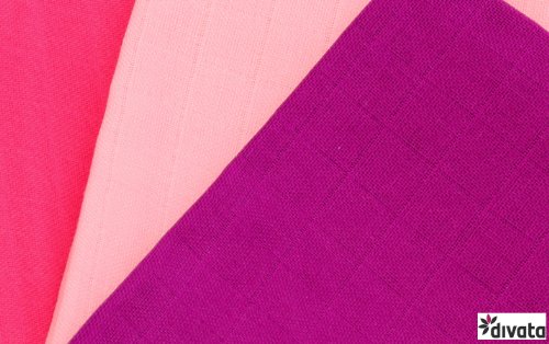 divata bunte Mullwindeln 3er Set – Beere – farbige Mulltücher, Spucktücher aus 100% Baumwolle, Oeko-Tex-Zertifiziert, 80×80 cm - 2