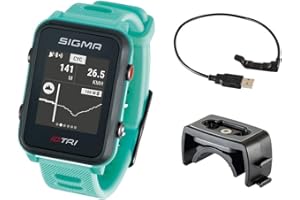 ‎SIGMA Sigma Sport iD.TRI GPS Triathlon-Uhr mit Trainings- und Wettkampffeatures, Navigation, Smart Notifications, leicht und wasserdicht, inkl. Fahrradhalterung