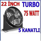 Yer Ve Duvar Vantilat&ouml;r&uuml; 22" B&uuml;y&uuml;kboy 56cm 3 Kademe Hız Ayarı