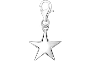 Quiges Charm con Cierre en Argent 925 Estrellas para Pulseras