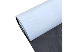 DI GIULIO SRL Telo Film Pacciamatura Bianco/Nero Larg. 1m Varie Misure Antierbacce Forzante della Maturazione (1m x 200m)