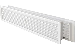 La Ventilazione PTT459B Griglia Telescopica in Plastica Rettangolare 452x90 mm, Bianco