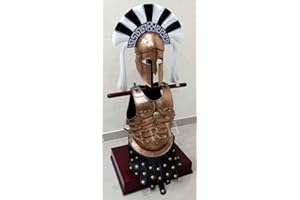 Casque corinthien grec médiéval avec plumes blanches et noires pour adultes