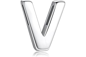 Candyfancy Chain with Initial Letter 925 Silver Pendant Necklace Customizable A-Z