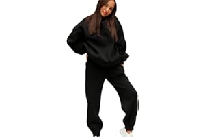 PEUIGNAO Ensemble Jogging Femme Tracksuit Women Set Loungewear Tenue Essemble Jogging Femme Survêtement Sport Femme Grande Taille Sportwear Femme Survêtements Sweat Suit Vêtement Détente Femme Oversize Chaud