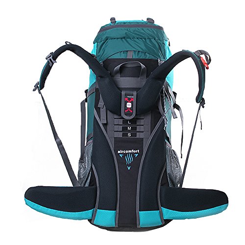 Travel Rucksack Waterproof Topsky 70l Hiking Backpack Can Expand Large Nylon Bag with Front Opening(Blue)