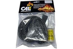 CHIMSOC Replacement Black Stove Rope Kit for Stove Doors - 10mm Diameter - Maximum Softness Rope