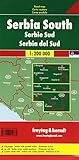 Image de Serbia sur, mapa de carreteras. Escala 1:200.000. Freytag & Berndt.