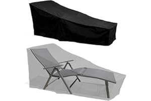 F Fellie Cover Schutzhüllen für Liegen Abdeckung Liege Wasserfeste Abdeckhauben Schutzhülle mit Kordelzug Abdeckung für Liegen Sonneliege Liegestuhl Gartenmöbel 210 x 75 x 80-40cm (420D)