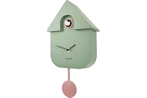 FISURA - Cuckoo Clock Wall Clock Original Gift Wall Clock 3 AA Batteries Not Included Dimensions: 21.5 x 8 x 41.5 cm ABS Plastic (Mint)