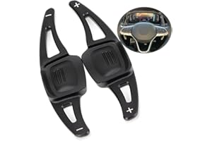 ontto Estensione del bilanciere del Cambio per Auto, Adatto per VW Golf7.5 MK7 Golf 8 MK8 VW Polo MK6 Passat B8 TiguanTouareg Atlas Metallo Shift Paddle Shifter Estensione Decorazione Interna Nera