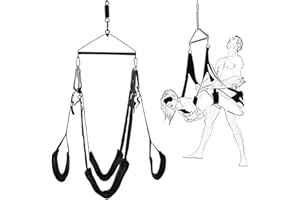 BDSMAGE Liebesschaukel Sexschaukel Sex Swings Loveswing SM Set Bondageset BDSM Sexspielzeug für Paare (Schwarz)