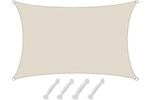 AMANKA 1x2m Voile d'Ombrage Rectangulaire - 98% UV Protection - Toile d'Ombrage Imperméable Toile Pergola Voiles d'Ombrage pour Patio Bache d'Ombrage Parasol Toile Imperméable Protege Soleil Terrasse