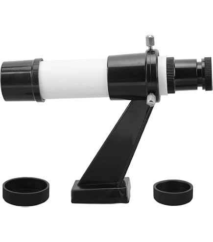 Cercatore Ottico 5x24 Per Telescopi - Con Staffa A Base Curva, Viti Di Regolazione Zigrinate, Leggero, Per Astronomia