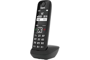 Gigaset AS690HX - DECT-Mobilteil mit Ladeschale - Fritzbox-kompatibel - hochwertiges Schnurloses Telefon für Router und DECT-Basis - kontrastreiches Display, schwarz [Deutsche Version] [Ohne Basis]