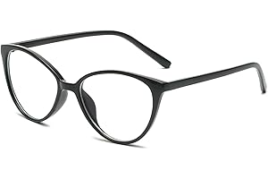 LJCZKA Damskie okulary z filtrem światła niebieskie kocie oko, okulary komputerowe niebieskie światło bez podziałki przeciw zmęczeniu na PC, do gier, czytania