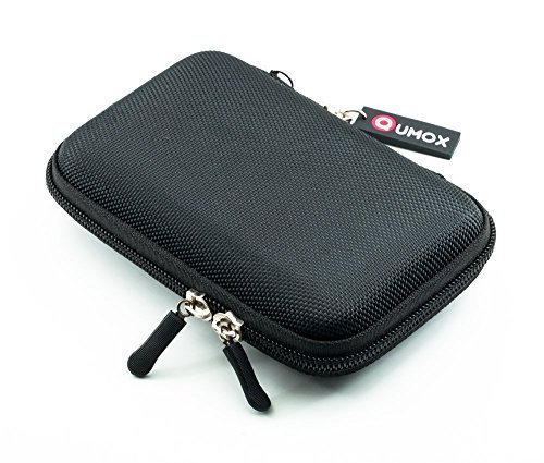 QUMOX Schwarz 2.5 HDD Nylon-Tasche für tragbare Festplatte Fall zwei Reißverschlussen - 2