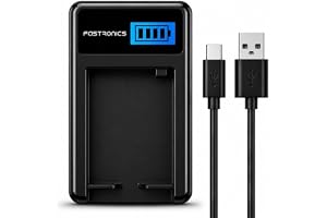 Fastronics batteriladdare kompatibel med Canon PowerShot SX270 HS PowerShot SX500 IS PowerShot S90 PowerShot SX240 HS med USB-C-kabel