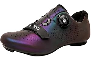 YOUNGTIE Cycling Shoes for Mens Womens Indoor Peloton Road Bike Shoes Included Cleats Clip Compatable Look Delta and SPD Lock Pedal