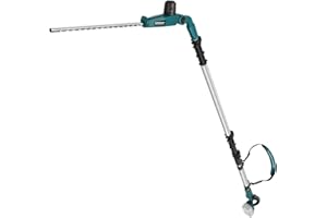 KIESBOHR CSL402 Akku Teleskop-Heckenschere kompatibel mit Makita 18V-Akkus,45 cm Schnittbreite,16 mm Zinkenabstand, 2,95 m Reichweite, 5-Fach Verstellbarer Schneidkopf & 6-Stufen Griff (ohne Akku)