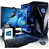 VIBOX Gaming PC - Centre Package 4XSW - 4.0GHz AMD FX 4-Core CPU, GTX 1050 GPU, Advanced, Desktop Computer with Game Bundle, 22" HD Monitor, Headset, Gaming Keyboard &amp; Mouse, Windows 10 OS, Blue Internal Lighting and Lifetime Warranty* (Super Fast AMD FX 4300 Quad 4-Core CPU Processor, Nvidia GeForce GTX 1050 2GB Graphics Card GPU, 16GB DDR3 1600MHz High Speed RAM Memory, 2TB (2000GB) Sata III 7200rpm Hard Drive HDD, Raijintek Air CPU Cooler, 85+ Rated PSU, Vibox Blue Case, AM3+ Motherboard)