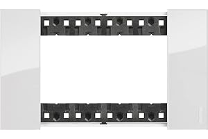 Bticino KA4804DW Living Now Plaque 4 modules de glace 147,5 x 86 x 20 mm