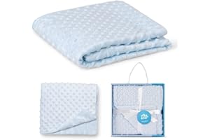 Interbaby Couverture en microfibres - Bleu ciel