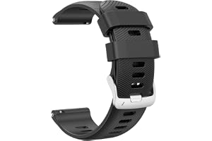 ANBEST Silikonarmband kompatibelt med Garmin Forerunner 255/Vivoactive 4/Venu 2 ersättningsarmband för Gear S3/Huawei Watch GT ersättningsarmband för kvinnor och män