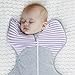 Love To Dream Swaddle Up Warm 2.5 tog Baby Swaddle Blanket Lilac Stripe - Small 6.5-13lbs (3-6kg)
