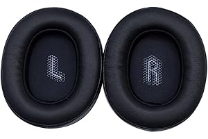 TECINITY Ersatz Ohrpolster für JBL E55BT Kopfhörer, Ersatzpolster für E55BT, Weicherem Leder (Schwarz)
